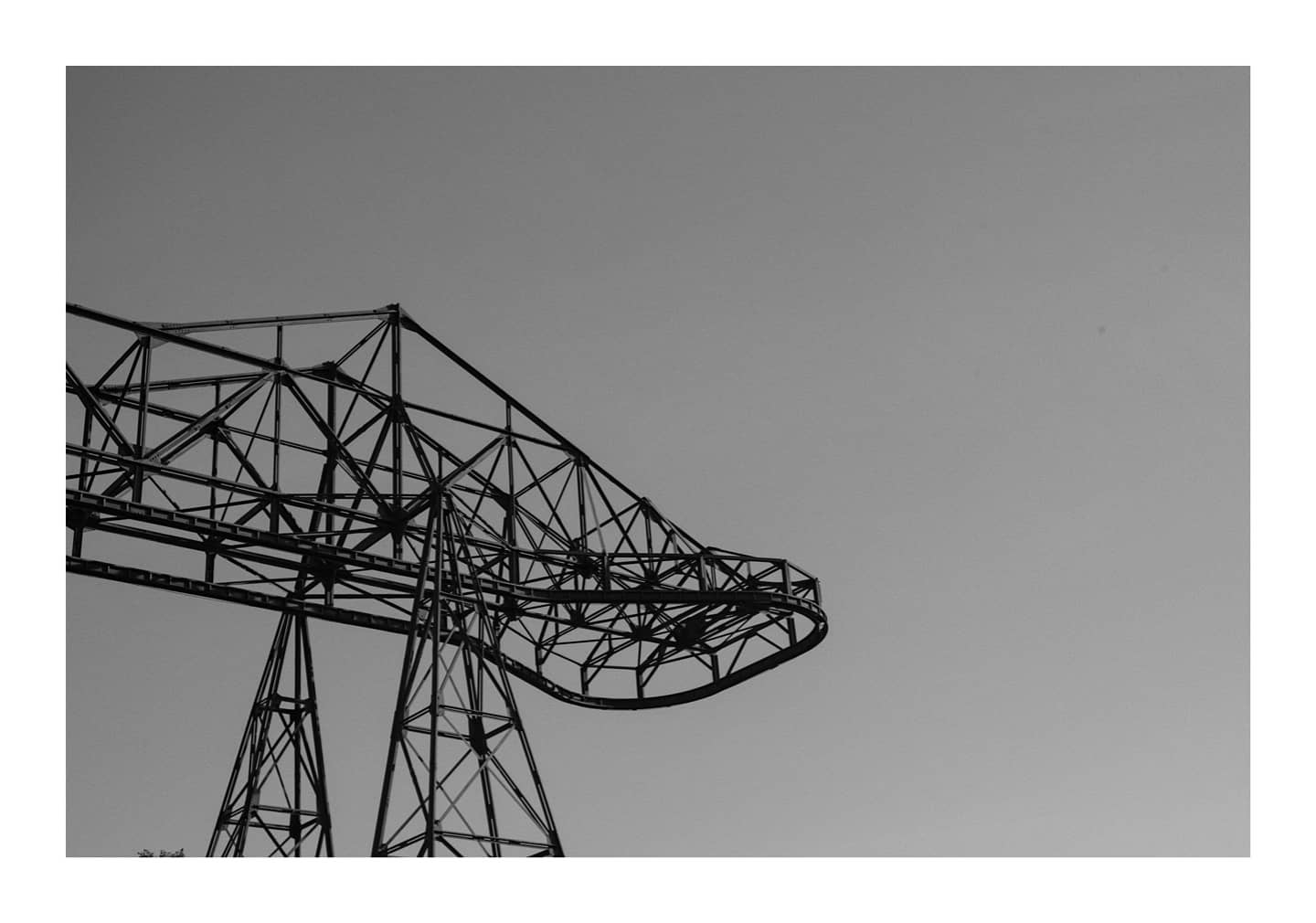 Industrial crane silhouette against the sky